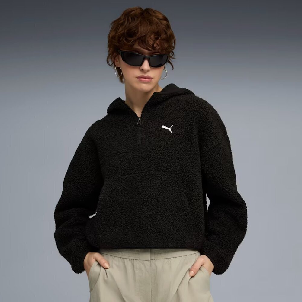 NWT Puma Polar Fleece Hoodie in Black